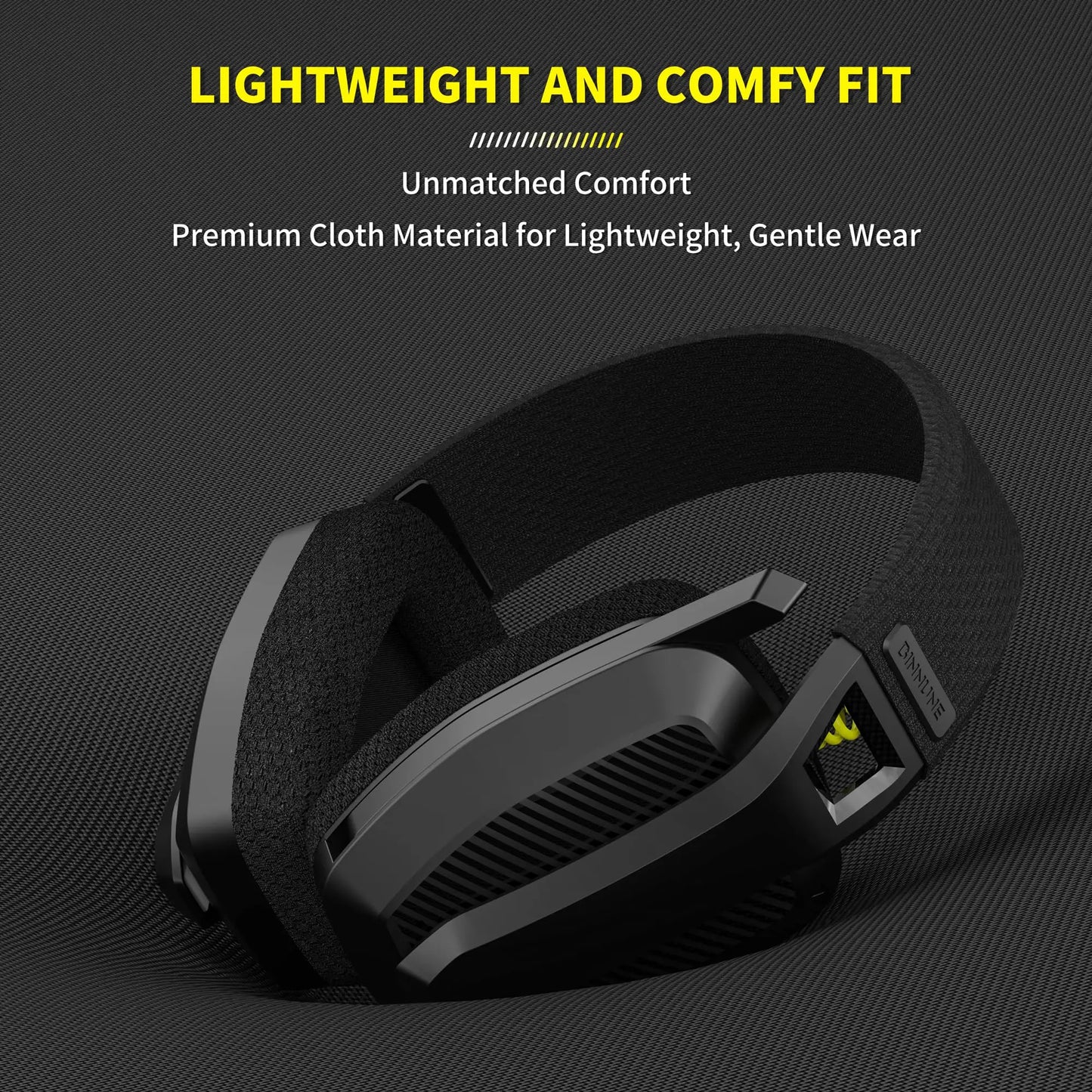 BINNUNE BW06 Wireless Gaming Headset – 2.4GHz & Bluetooth with Flip Mic for PS5, PS4, PC, Mac
