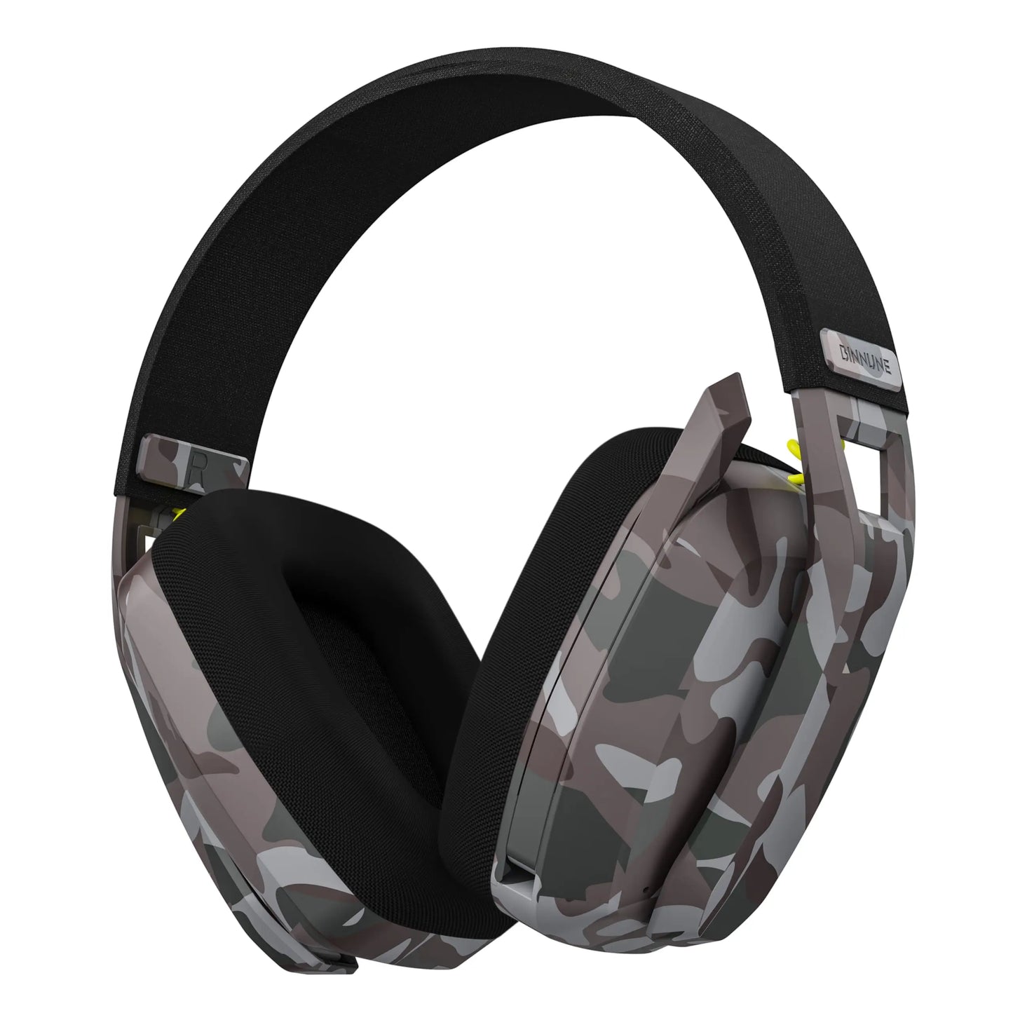 BINNUNE BW06 Wireless Gaming Headset – 2.4GHz & Bluetooth with Flip Mic for PS5, PS4, PC, Mac