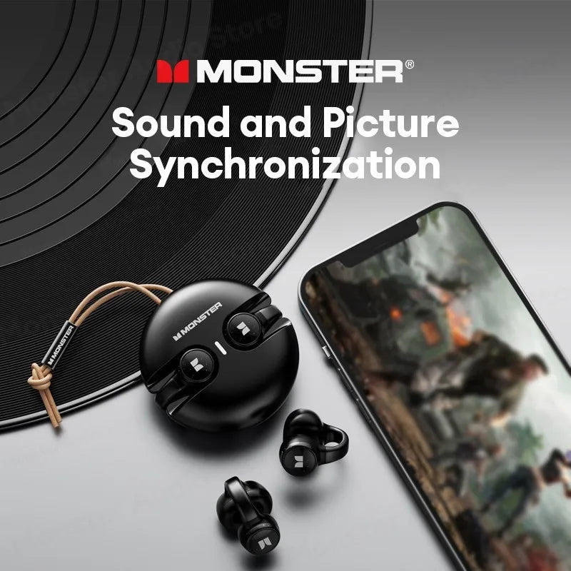 Monster XKT21 Wireless Gaming Headset – Bluetooth 5.3, HIFI Stereo, Long-Range Noise Reduction Earbuds