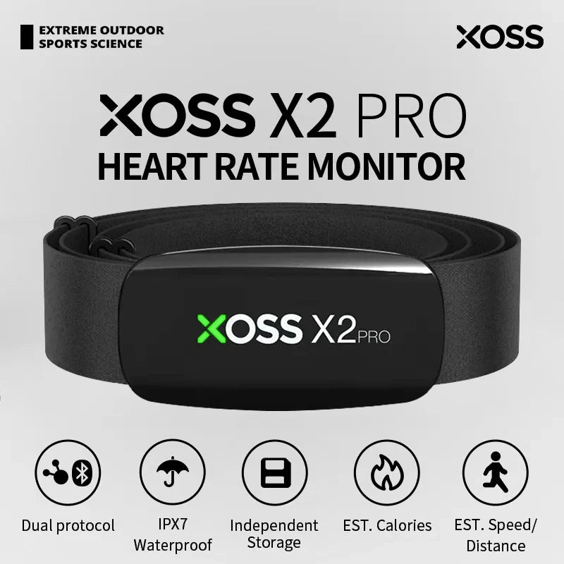 X2 Pro Heart Rate Monitor – Advanced Chest Strap Sensor with Rechargeable Battery and Multi-Sport Compatibility