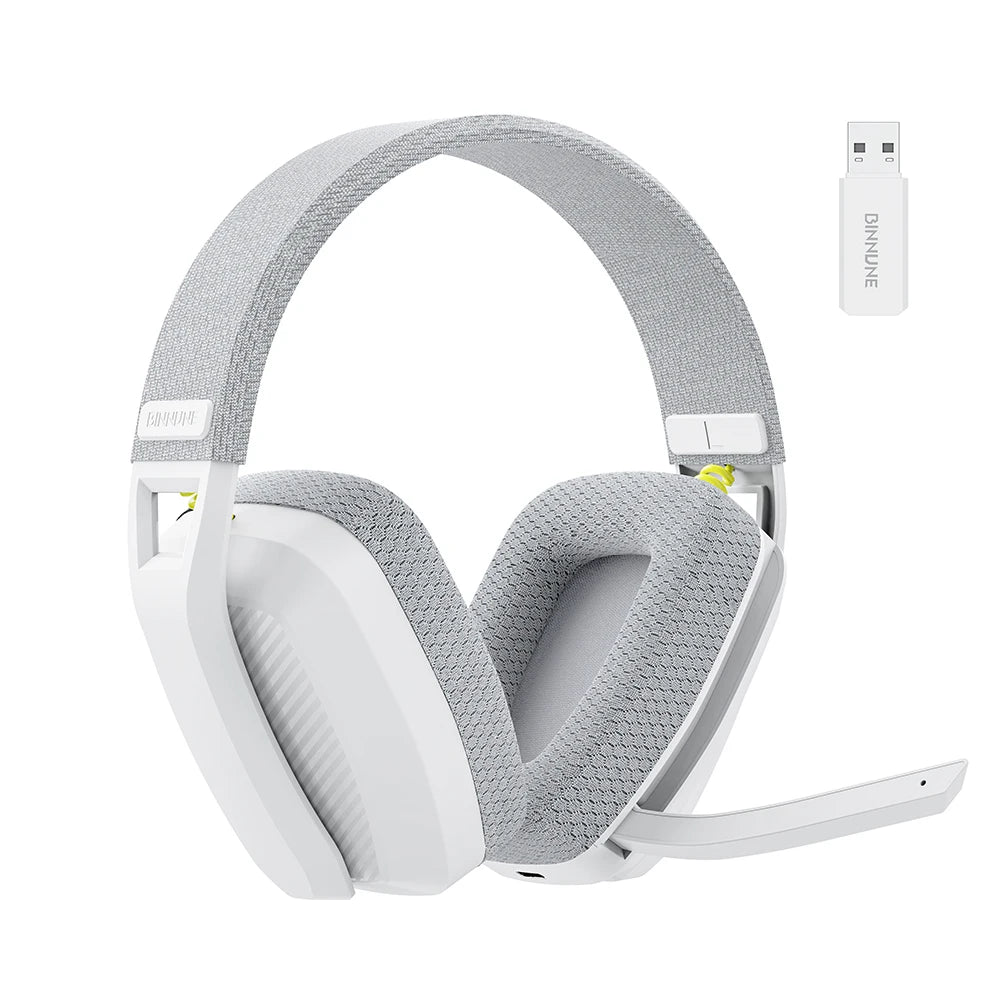 BINNUNE BW06 Wireless Gaming Headset – 2.4GHz & Bluetooth with Flip Mic for PS5, PS4, PC, Mac