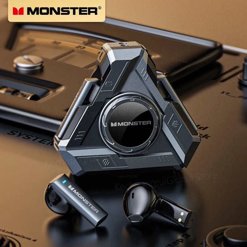 Monster XKT22 Wireless Gaming Earbuds – Bluetooth 5.4 Noise Reduction TWS Headphones
