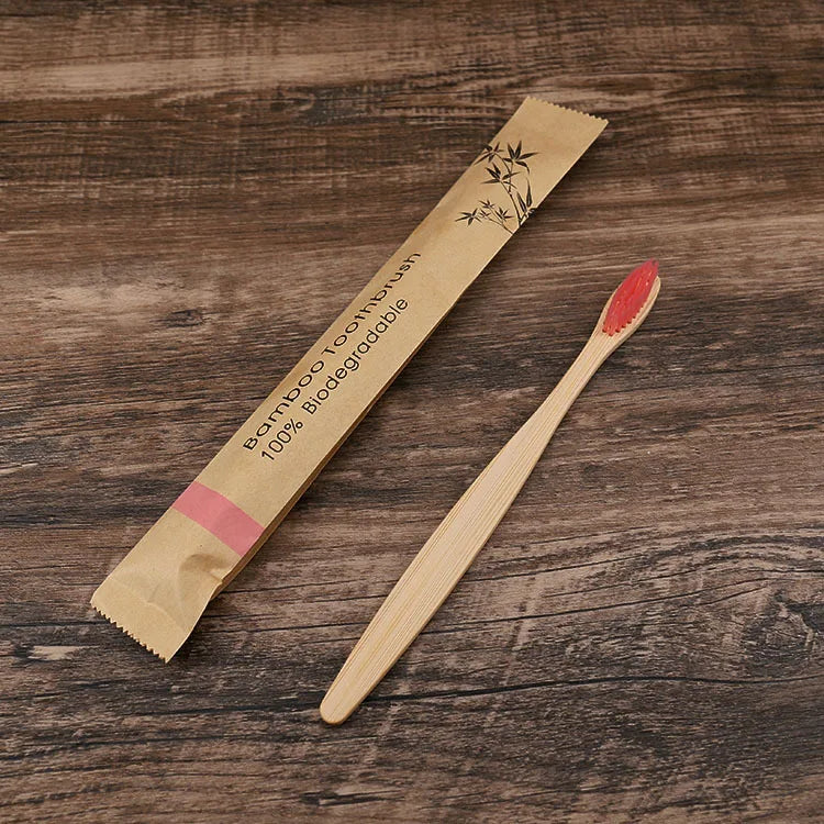 ECO-FRIENDLY Bamboo Toothbrush Soft Bristle Charcoal Teeth Whitening Bamboo Toothbrushes