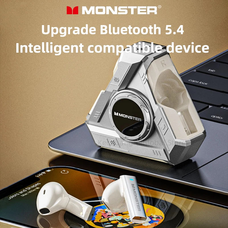 Monster XKT22 Wireless Gaming Earbuds – Bluetooth 5.4 Noise Reduction TWS Headphones