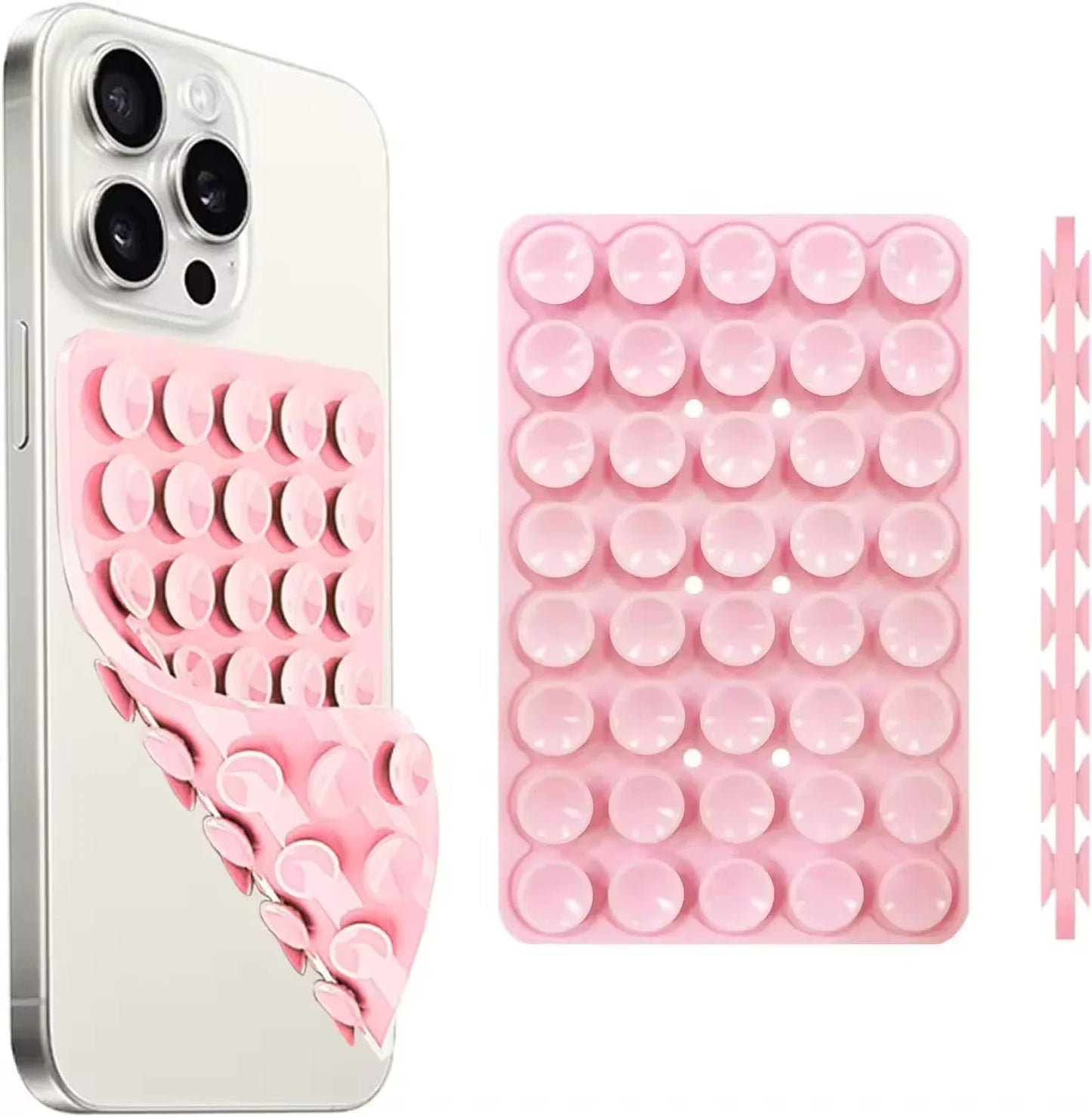 Silicone Suction Cup Phone Case Double Sided Detachable Stand for Hands-Free Wall Stand for Selfies and Videos