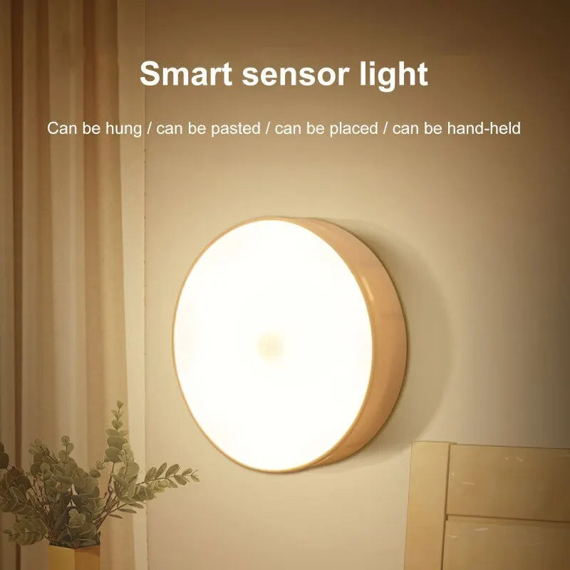 Smart Motion Sensor Night Lamp – USB Rechargeable, Magnetic Suction, Adaptive Auto‑Light