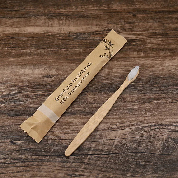 ECO-FRIENDLY Bamboo Toothbrush Soft Bristle Charcoal Teeth Whitening Bamboo Toothbrushes
