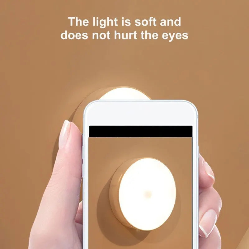 Smart Motion Sensor Night Lamp – USB Rechargeable, Magnetic Suction, Adaptive Auto‑Light