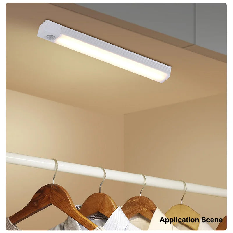 USB‑C Rechargeable Motion Sensor LED Bar Light – Induction Night Light for Kitchen, Wardrobe, Closet, Bedside