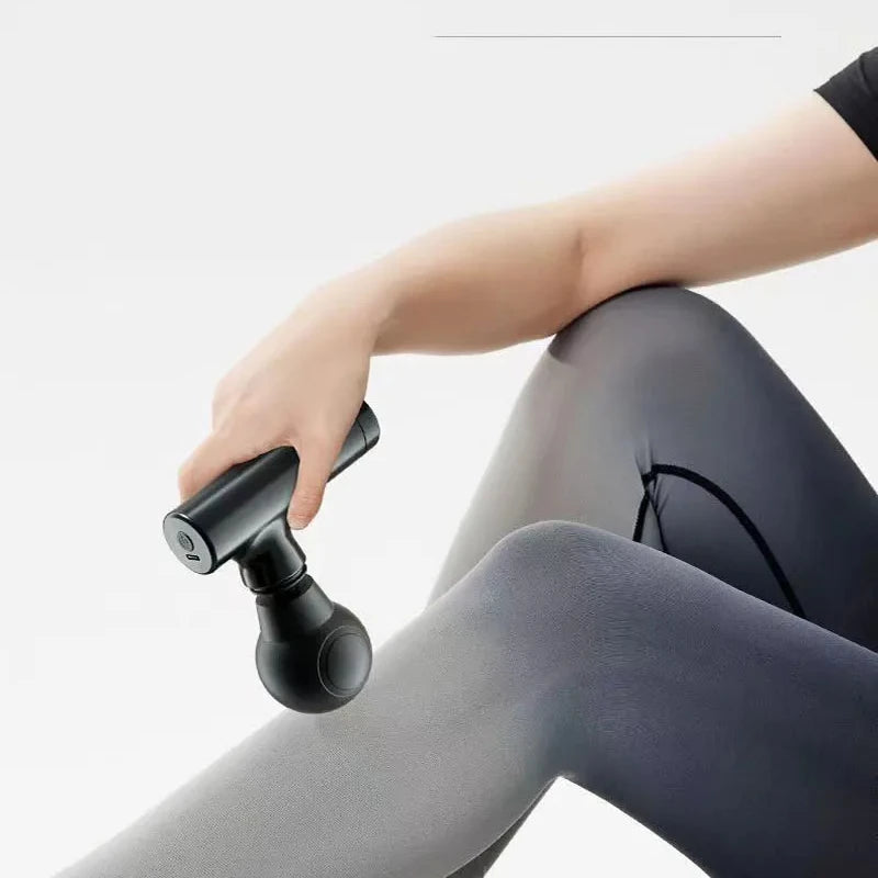 Mini Muscle Massage Gun – Portable Electric Fascia Gun with LCD Screen & 6 Attachments