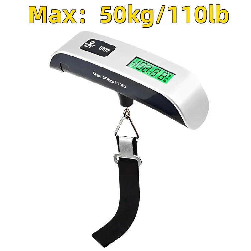50kg/110lb Portable Digital Luggage Weight Scale – Travel Smart & Avoid Overweight Fees