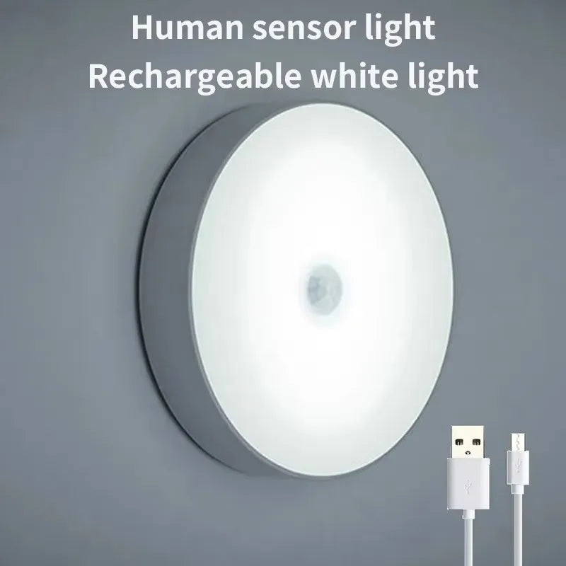 Smart Motion Sensor Night Lamp – USB Rechargeable, Magnetic Suction, Adaptive Auto‑Light