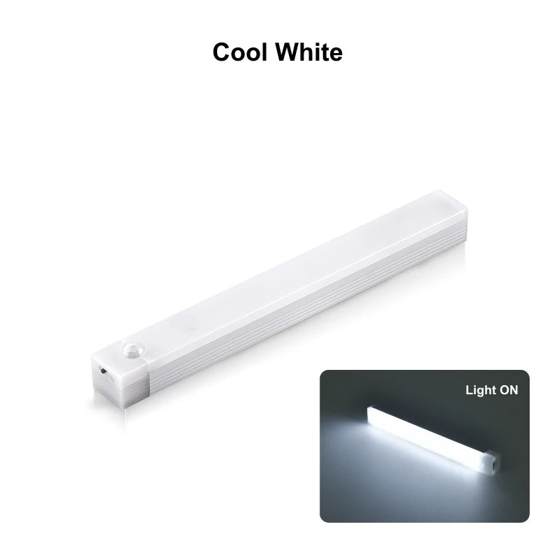 USB‑C Rechargeable Motion Sensor LED Bar Light – Induction Night Light for Kitchen, Wardrobe, Closet, Bedside