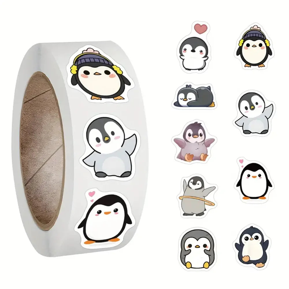 Penguin Animal Stickers Cartoon Removable Graffiti Sticker Decoration 100-500pcs