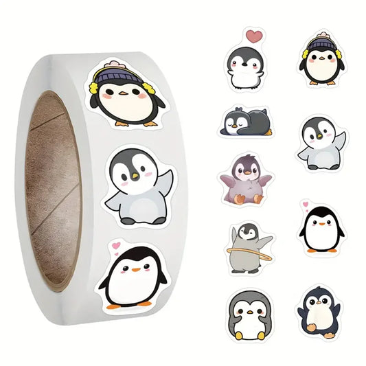 Penguin Animal Stickers Cartoon Removable Graffiti Sticker Decoration 100-500pcs