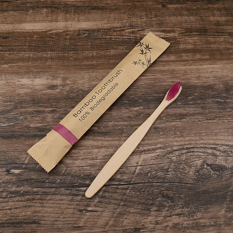 ECO-FRIENDLY Bamboo Toothbrush Soft Bristle Charcoal Teeth Whitening Bamboo Toothbrushes