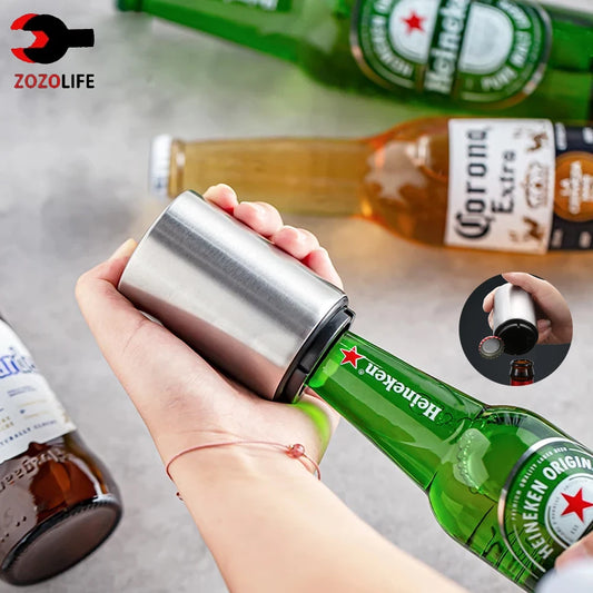 Premium Push-Down Beer Bottle Opener – Fast, Easy, No Damage