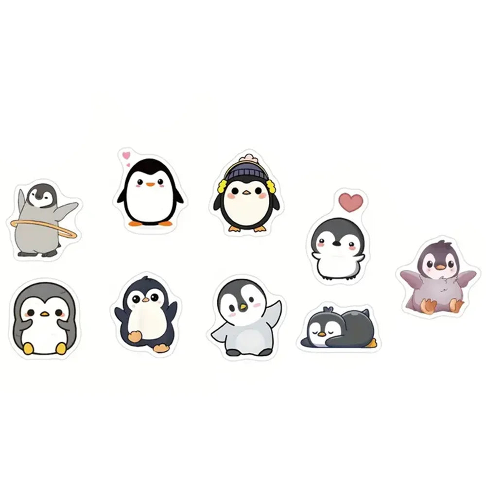 Penguin Animal Stickers Cartoon Removable Graffiti Sticker Decoration 100-500pcs