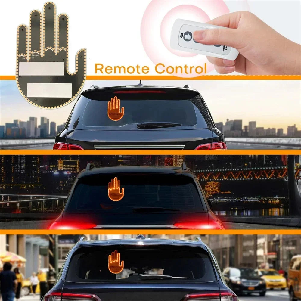 Middle Finger Car Light – Remote-Controlled Road Rage LED Sign