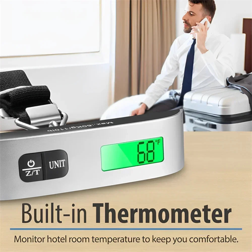 50kg/110lb Portable Digital Luggage Weight Scale – Travel Smart & Avoid Overweight Fees