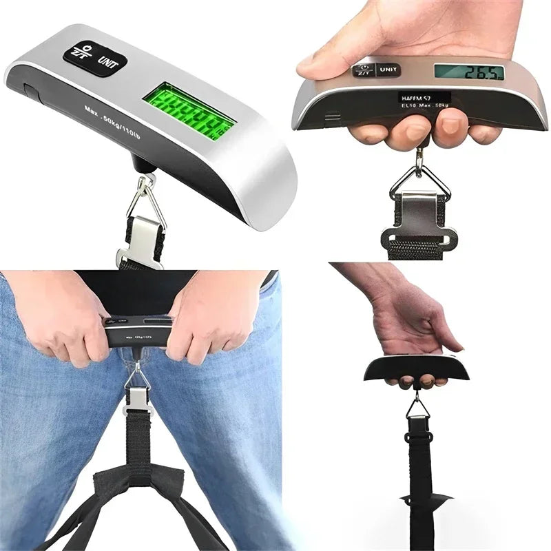50kg/110lb Portable Digital Luggage Weight Scale – Travel Smart & Avoid Overweight Fees