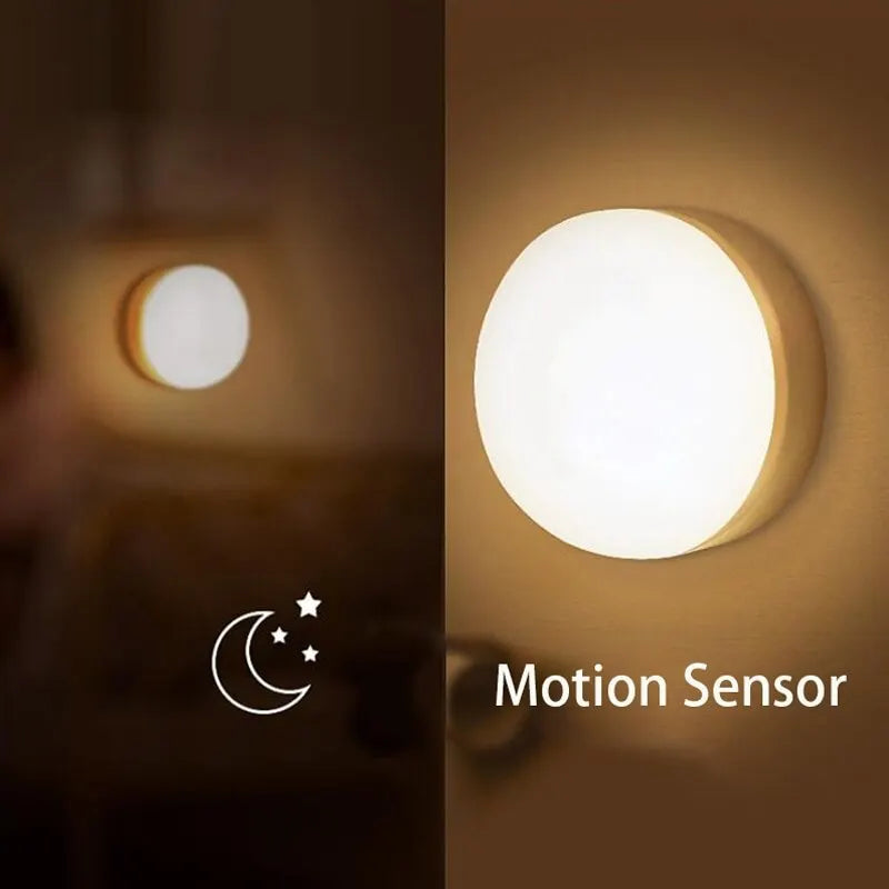 Smart Motion Sensor Night Lamp – USB Rechargeable, Magnetic Suction, Adaptive Auto‑Light