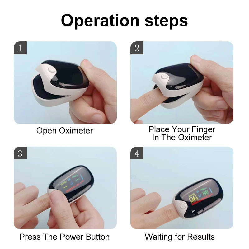 Finger Pulse Oximeter – Accurate SpO2 & Heart Rate Monitor for Adults and Children