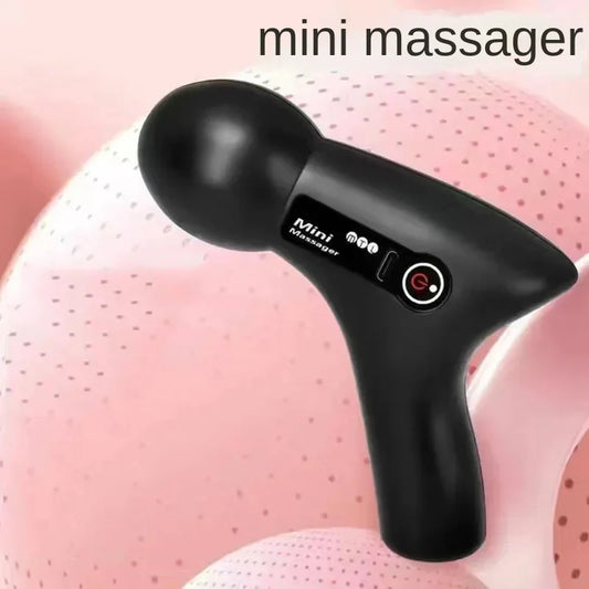 Mini Muscle Massage Gun – Portable Electric Fascia Gun with LCD Screen & 6 Attachments