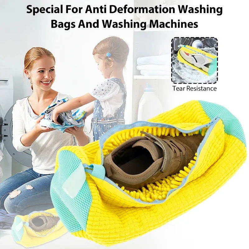 Shoe Washing Machine Bag – Reusable Laundry Bag for Sneakers, Tennis Shoes & Trainers – Gentle, Deep Cleaning for Washer & Dryer