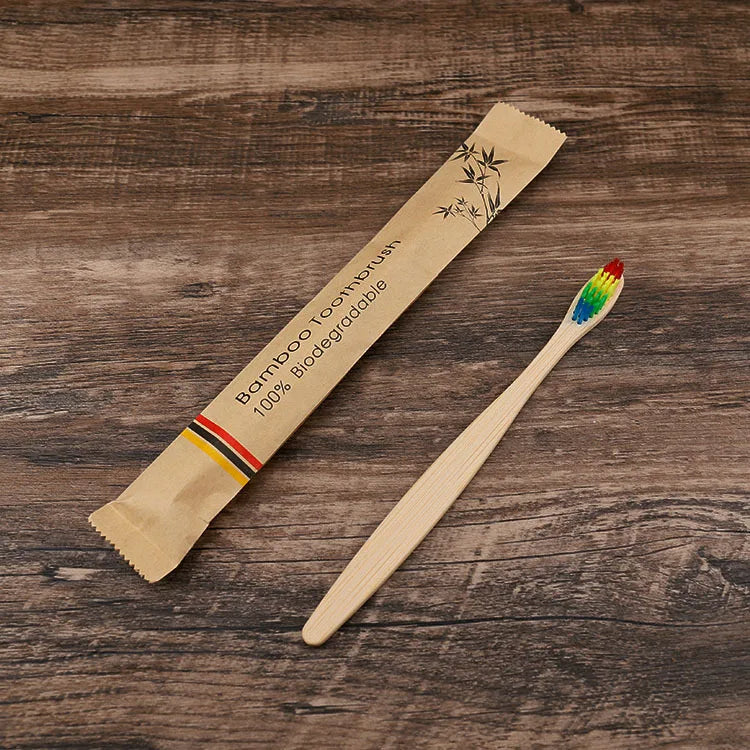 ECO-FRIENDLY Bamboo Toothbrush Soft Bristle Charcoal Teeth Whitening Bamboo Toothbrushes