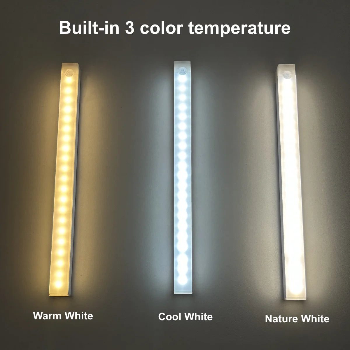 USB‑C Rechargeable Motion Sensor LED Bar Light – Induction Night Light for Kitchen, Wardrobe, Closet, Bedside