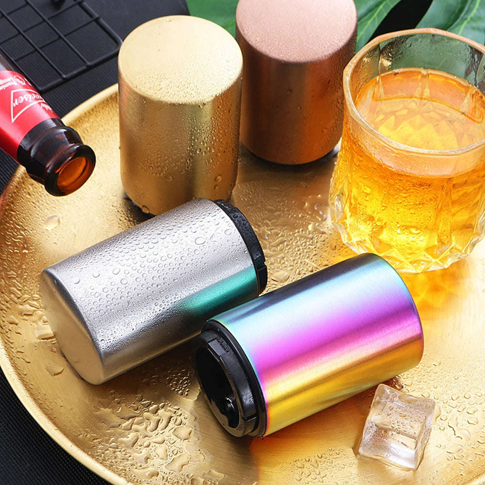 Premium Push-Down Beer Bottle Opener – Fast, Easy, No Damage