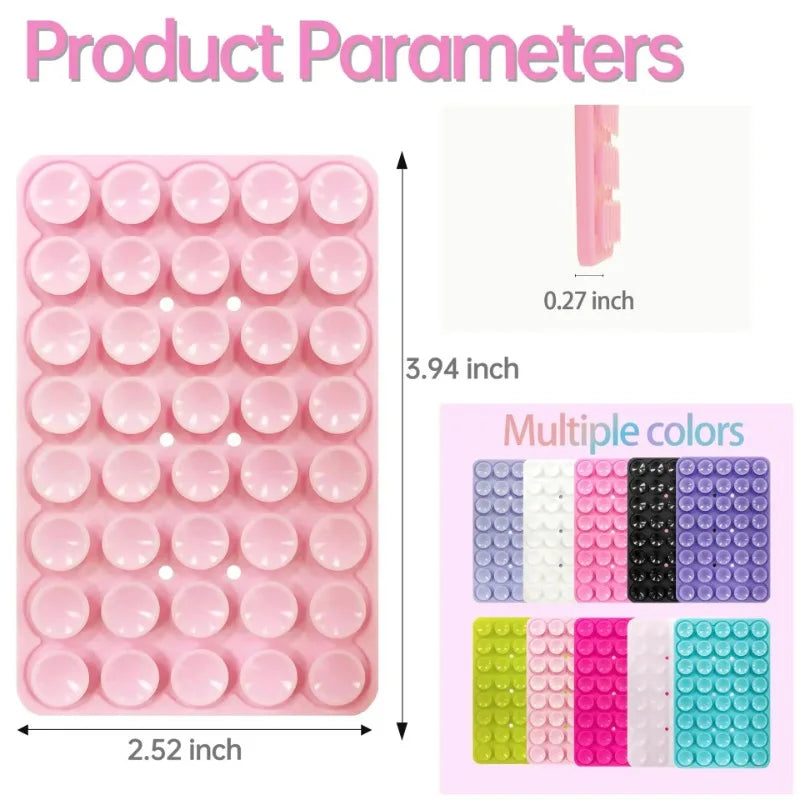 Silicone Suction Cup Phone Case Double Sided Detachable Stand for Hands-Free Wall Stand for Selfies and Videos