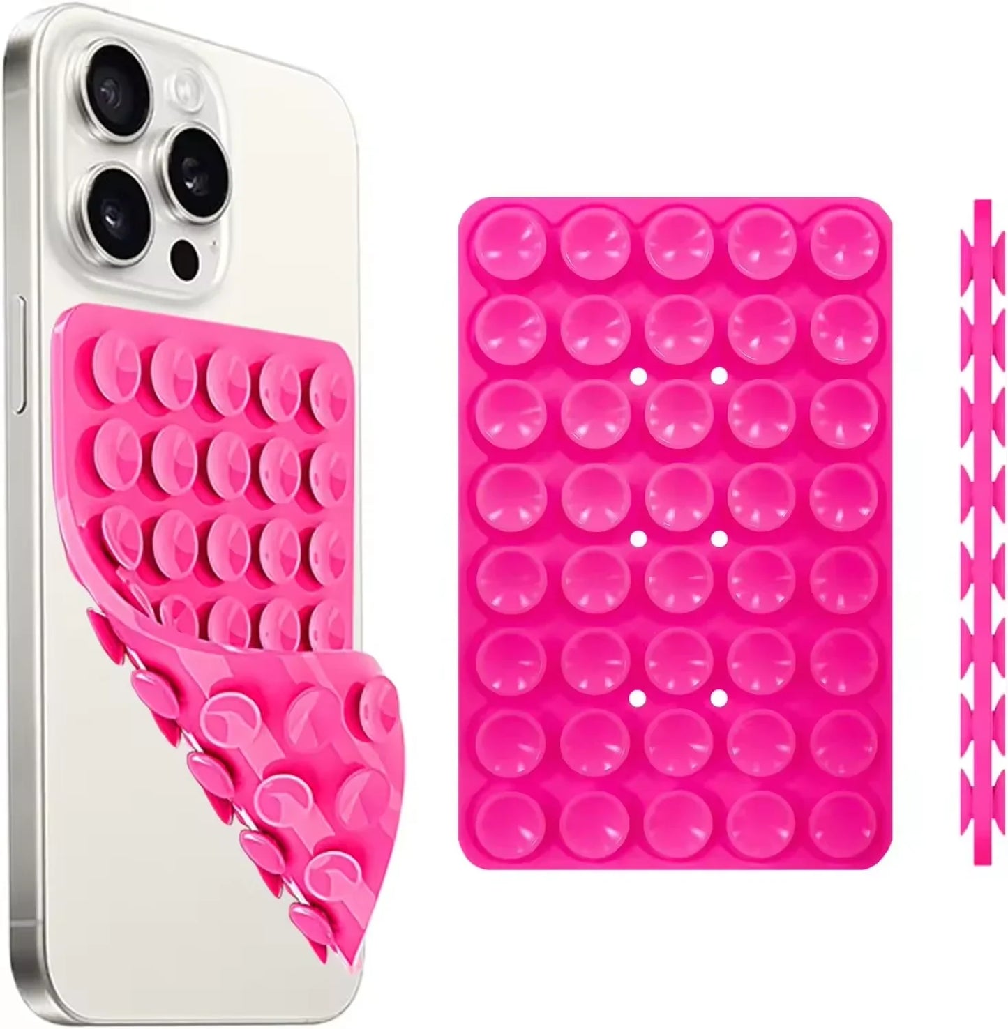 Silicone Suction Cup Phone Case Double Sided Detachable Stand for Hands-Free Wall Stand for Selfies and Videos