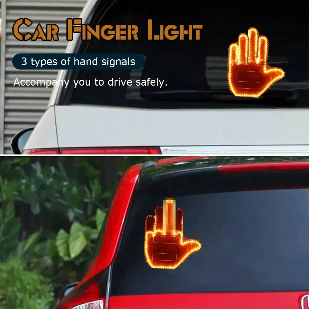 Middle Finger Car Light – Remote-Controlled Road Rage LED Sign